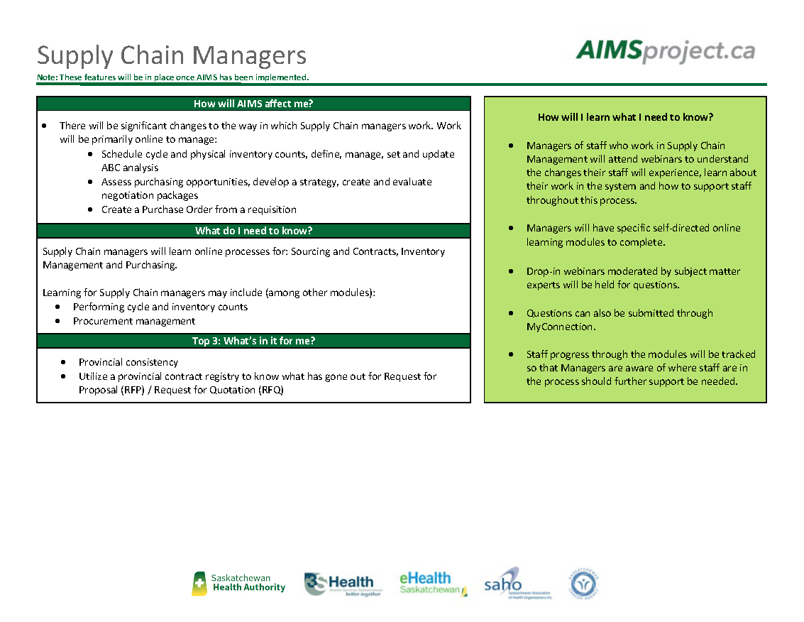 AIMS Learning - Supply Chain Managers